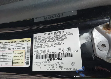 2016 Ford Mustang Ecoboost from USA, damaged, VIN 1FA6P8TH9G5244707